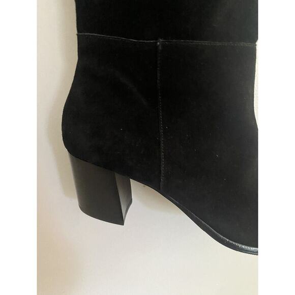 BERNARDO BOOTS BLACK SUEDE Sz 10 TALL KNEE SCRUNCH ANTHROPOLOGIE Ret $368 - Picture 9 of 13